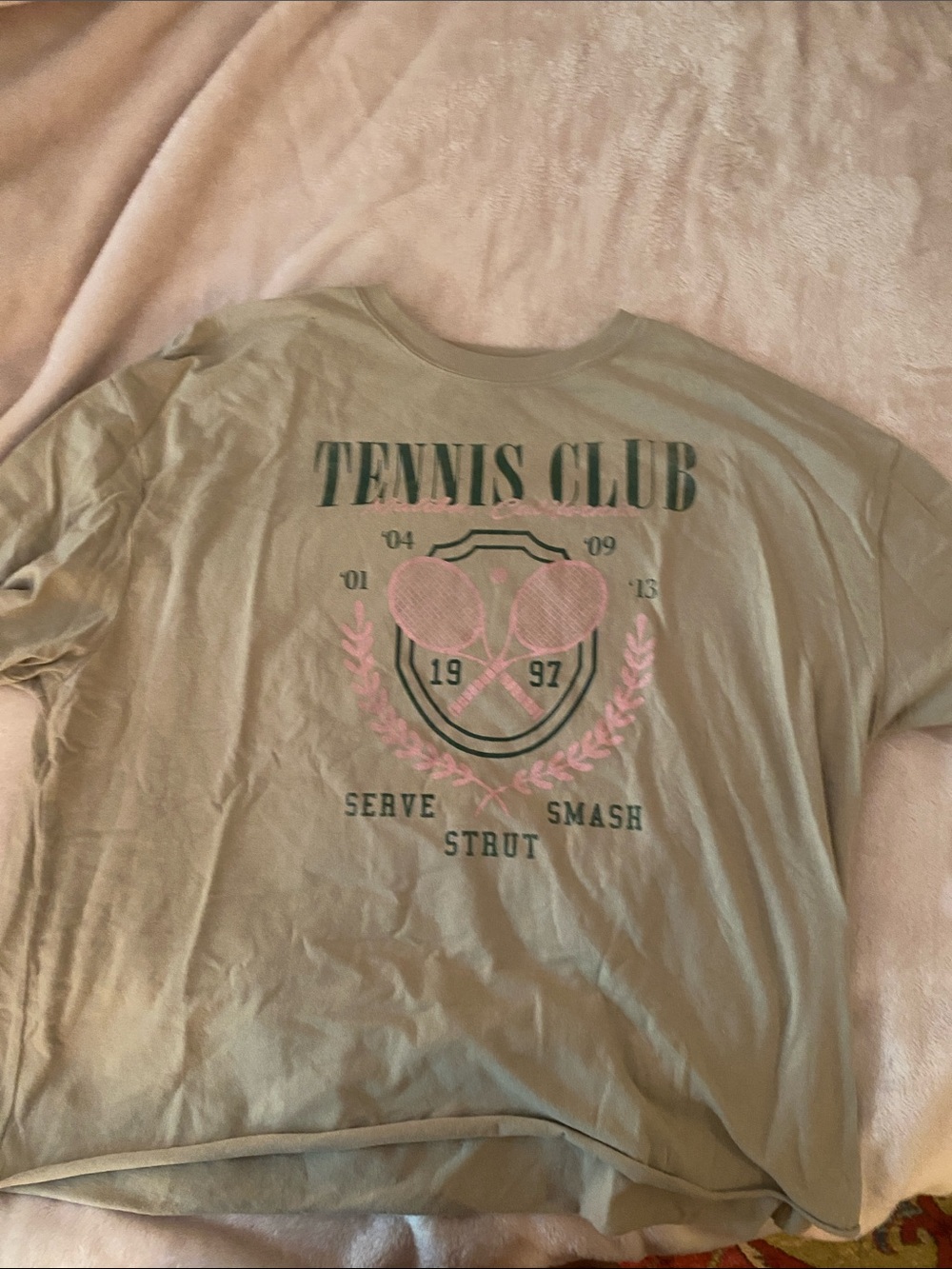 Fifth Sun Olive Green Graphic Crewneck Tee
